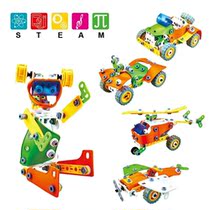 5 fit 1 child removable toy car 3-10 years old screw 4 soft glue building block 6 novelty 7 aircraft 8 with containing box