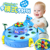 Electric smapping rat small male girl baby 1-2-3 year old fishing toy Puzzle Percussion Game children Toys
