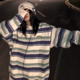 Японский ретро трикотажный свитер для влюбленных, оверсайз, в американском стиле