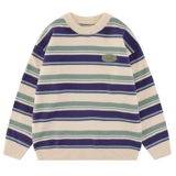 Японский ретро трикотажный свитер для влюбленных, оверсайз, в американском стиле