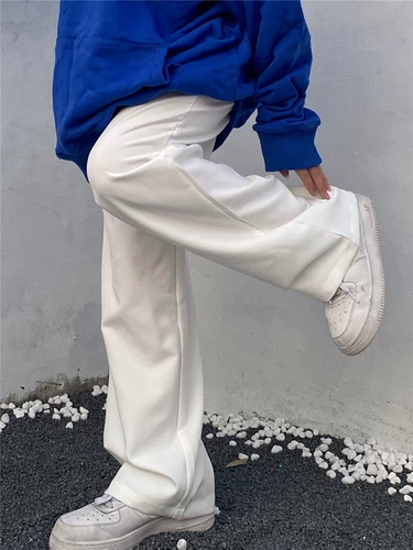 Оригинальные белые цветные брендовые штаны, свободный крой