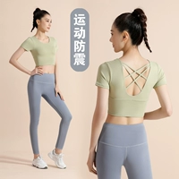 Демисезонная спортивная одежда для йоги для тренировок для спортзала, демисезонный комплект, для бега, по фигуре, изысканный стиль