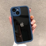 Apple, совместимый объектив, iPhone 13, черный чехол для телефона, мужской прозрачный элитный модный защитный чехол подходит для мужчин и женщин, защита при падении, закрытые носок и пятка, iphone, 13promax, премиум класс, простой и элегантный дизайн, популярно в интернете