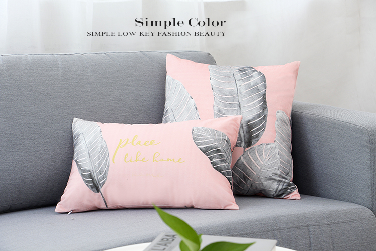 Thời trang Bắc Âu hình học gối đôi màu hồng đệm gối 30 * 50/40 * 60/70 gối chăn 2 in 1 cho xe hơi