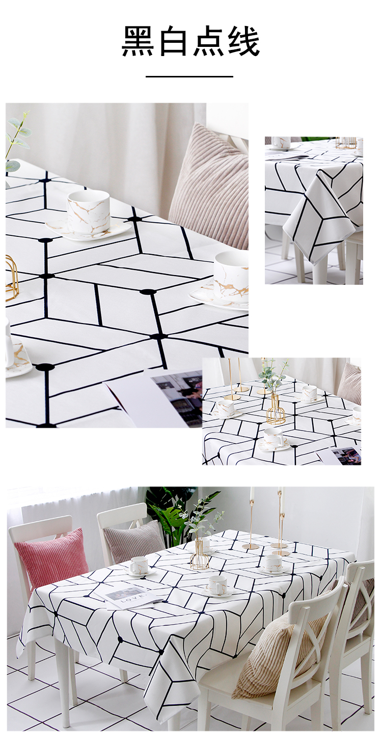 Khăn trải bàn bằng vải cotton và vải lanh nhỏ phong cách tươi in lưới Bắc Âu màu đỏ phong cách không thấm nước mat bàn phong cách châu Âu bàn cà phê vải bàn - Khăn trải bàn khăn ăn khách sạn