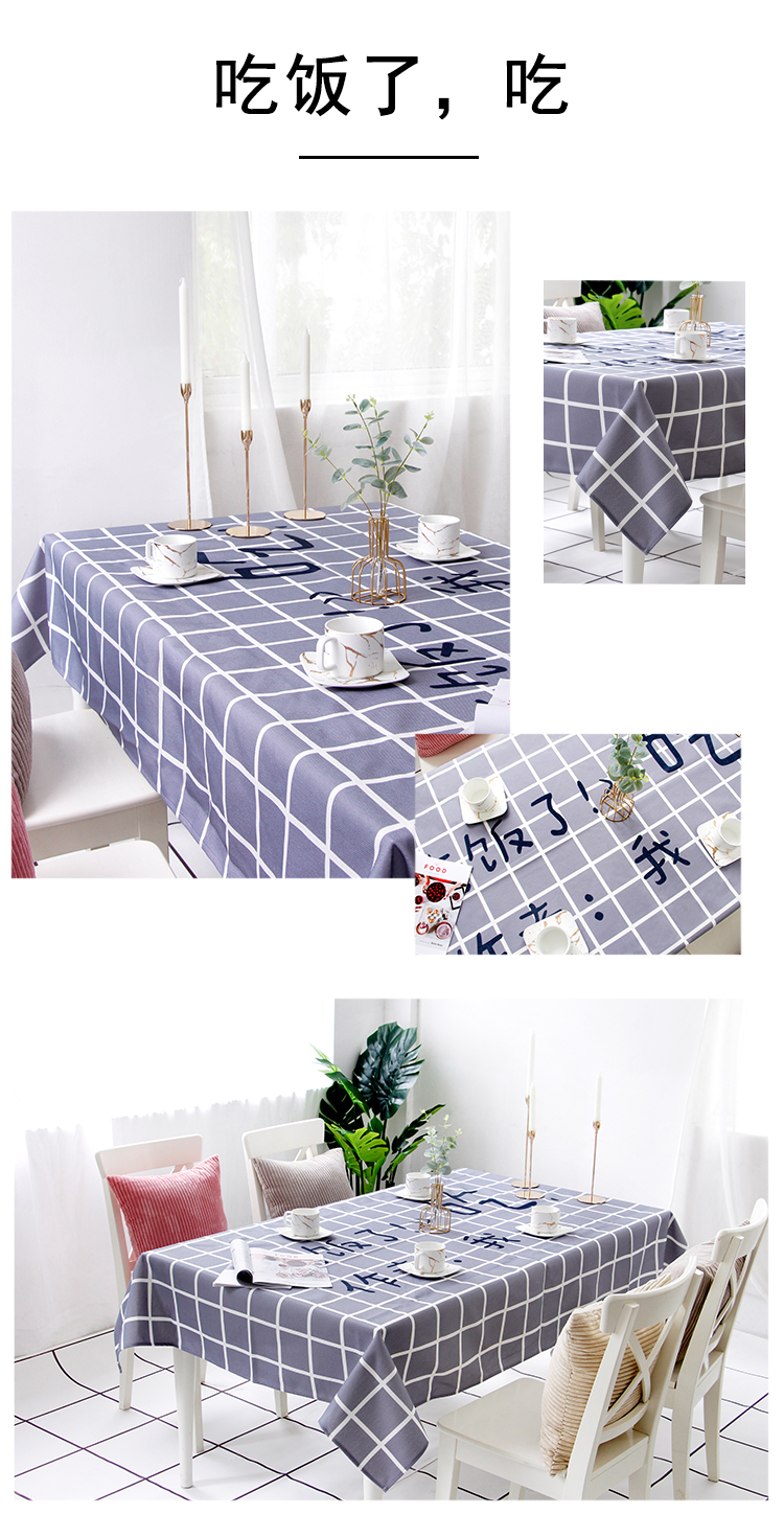 Khăn trải bàn bằng vải cotton và vải lanh nhỏ phong cách tươi in lưới Bắc Âu màu đỏ phong cách không thấm nước mat bàn phong cách châu Âu bàn cà phê vải bàn - Khăn trải bàn khăn ăn khách sạn