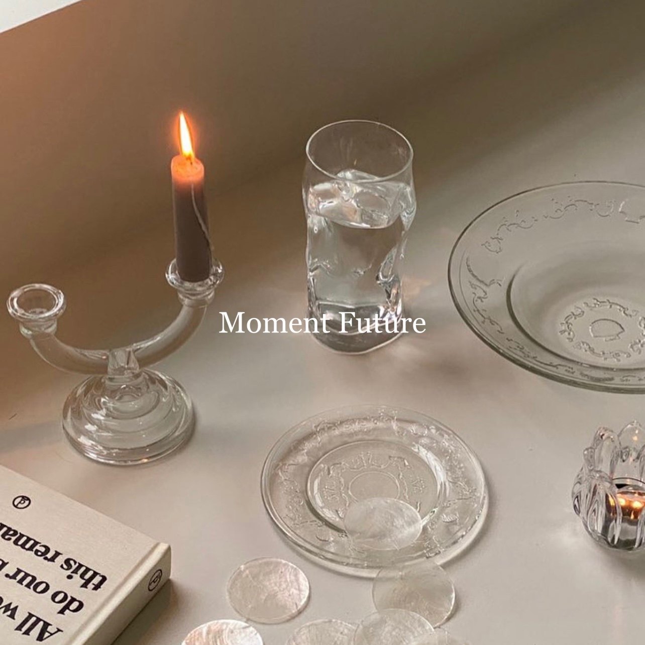 Moment Future swing pieces decorations ins home blogger photo Photography glass candle holder vase candle light