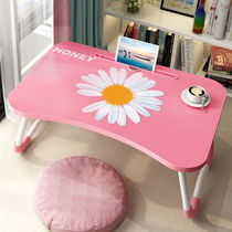 Small desk bed computer rack folding small table Board student dormitory laying artifact large lying carpet ins