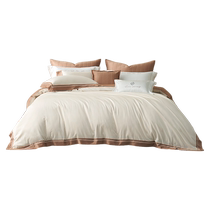 Mengjie 80-count Tencel cotton bed four-piece set spring and summer simple high-end bedding autumn and winter light luxury quilt cover sheets