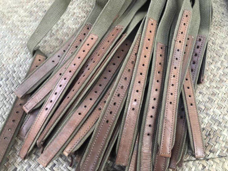 70's strapping belt cowhide belt cowhide belt safety rope fixed belt leather old goods durable