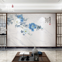  Peony Gongbi flowers and birds classical wallpaper Chinese painting wallpaper living room TV background wall New Chinese wall cloth flowers and wealth