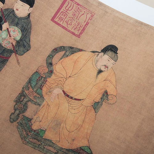 Рен Ренфа Чжан Го увидел картину императора китайской картины династии Юаней истинную восстановленную оригинальную высокий характер живопись копия копии сердца копия копии копия копии