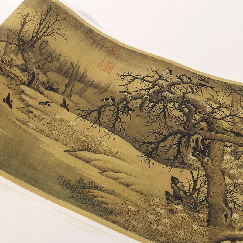 Li Cheng Han Dynasty Painting Flowers Birds Famous Paintings of Flowers Birds Famous for copying high-definition original large painting core decorated with copying banners