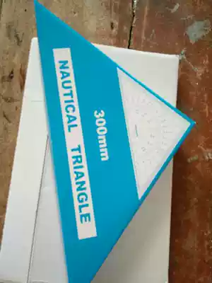 Navigation drawing triangle plate Marine Triangle plate nautical chart triangle ruler navigation drawing 300mm 371008 set