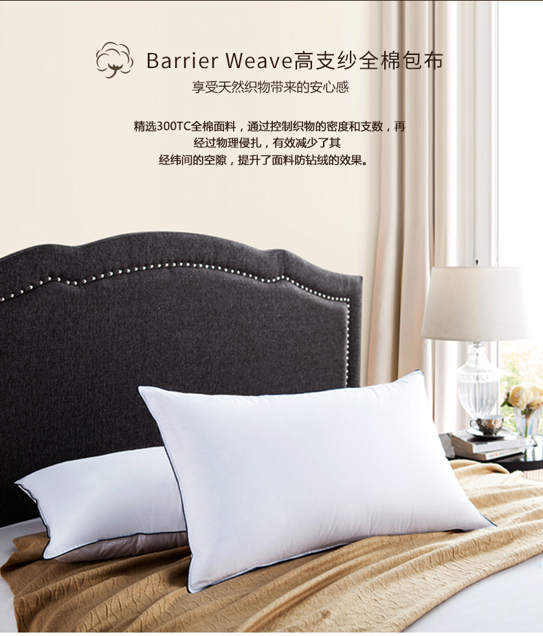 Pacific Coast / Peifeiite khách sạn năm sao gối gối Wanda cổ trắng ngỗng xuống gối - Gối gối hơi cao cấp