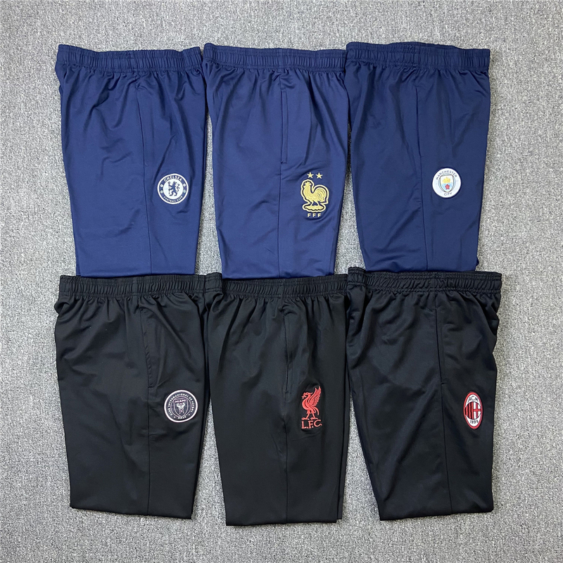 Football Training Pants for Spring and Autumn, France Ac Manchester City Liverpool Chelsea Miami Hot Trendy Side Zipper
