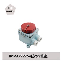 IMPA792764IEC standard waterproof socket R12-3 one socket marine four hole socket Red