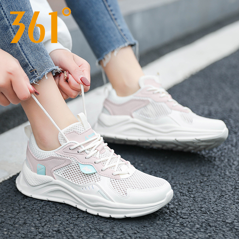 361 Women Shoes Running Shoes 2022 Summer new web surfaces Breathable Mesh Shoes Casual Shoes Old Daddy Shoes Light Sneakers