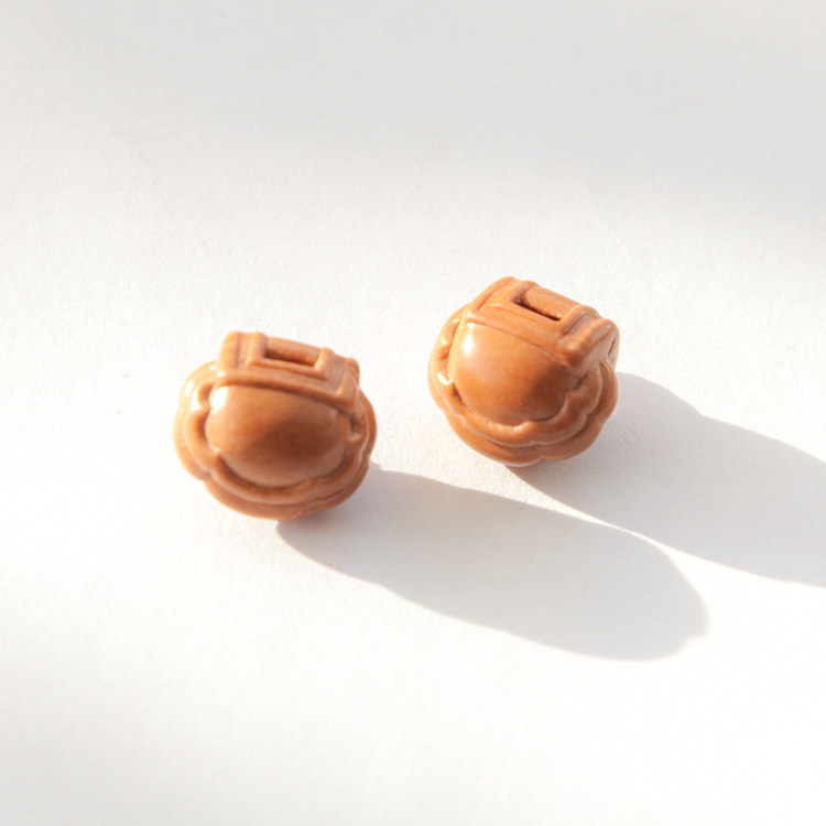 Long Life Lock Wild Dragon Striped Peach Core Engraving Boutique Pure Handmade Original Diy Baby Full Moon Baggy Gift Accessories-Taobao