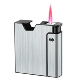 Одноразовый портсигар, ветрозащитная зажигалка, креативная портативная металлическая лента, 20 шт, алюминиевый сплав