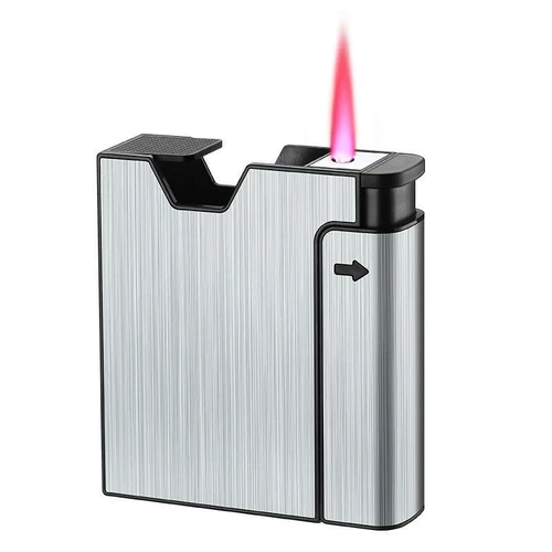 Одноразовый портсигар, ветрозащитная зажигалка, креативная портативная металлическая лента, 20 шт, алюминиевый сплав