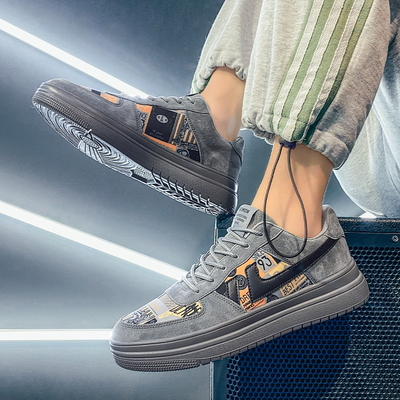 2022 new winter men's shoes casual shoes youth students net red street clapper shoes boys spring sports trendy shoes