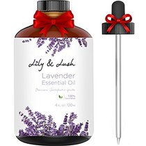 Lily & Lush XL Lavender Essential Oil (4 oz) w Glass Dr