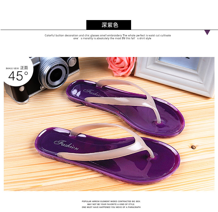 Nóng camellia flip- flops dép của phụ nữ nhựa thạch stereo camellia dép dép của phụ nữ