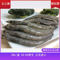 South America Ecuador white shrimp frozen fresh frozen shrimp Santa fresh green shrimp 50-60 net weight 2KG
