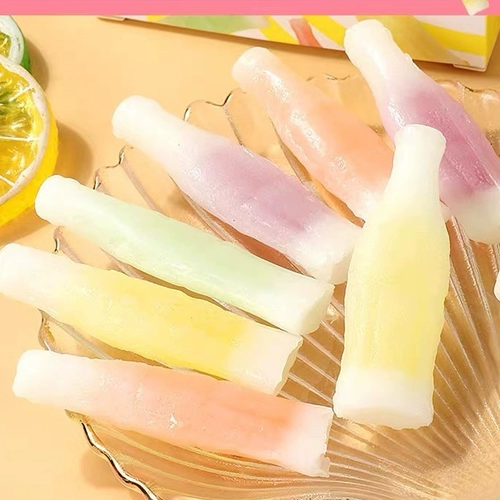 Чистая красная восковая бутылка с сэндвич -бутылками бутылка для бутылки с бутылкой для бутылки для сахара сахара, те же модели пчелиного воска вибрато, жевательная бутылка с сахарной пищевой