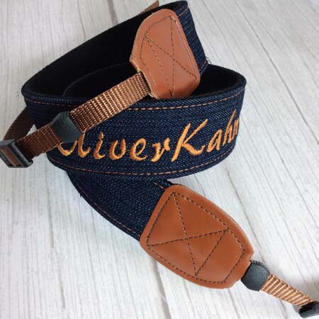 Personalized Embroidered Camera Strap (Same Style as Xu Yan, Content Can Be Customized)