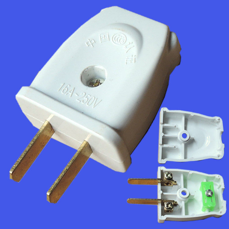 High power cord universal two - foot flat plug accessories 16a2 two - plug - pin flame - retardant copper head