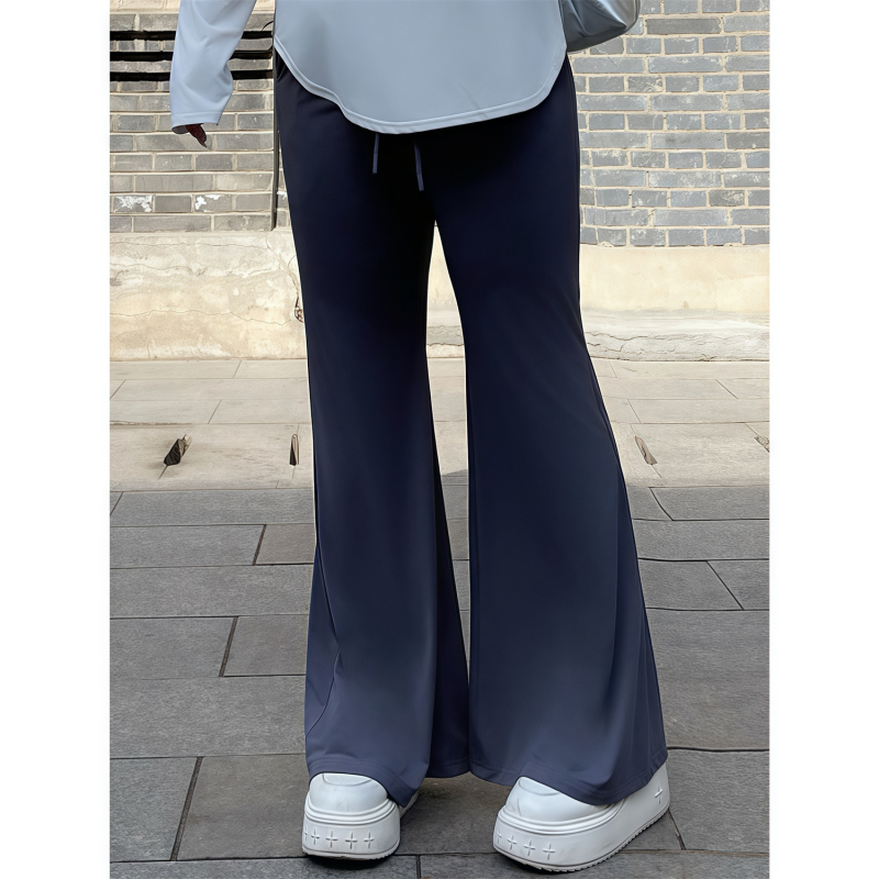 Huaqi Plus Size Women's New Cool Flared Pants Summer Stunning High-End Slim Fit Black Casual Pants 13934C Huaqi Plus Size Women's New Cool Flared Pants Summer Stunning High-End Slim Fit Black Casual Pants 13934C
