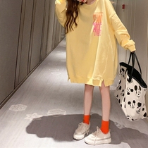 Large sweatshirt female cover ass spring and autumn senior sweatshirt female 2021 new autumn Korean version loose size