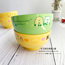 Spot Japanese corner creature relaxed bear cute children baby resin rice bowl small soup bowl tableware