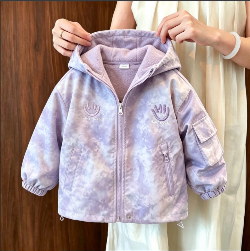 Girls' Fleece-Lined Jacket Autumn and Winter 2026 New Stylish Children's Top Baby Winter Thickened Casual Coat Girls' Fleece-Lined Jacket Autumn and Winter 2026 New Stylish Children's Top Baby Winter Thickened Casual Coat