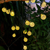 Solar Spherical Colored Lights String Waterproof Garden Courtyard Decorate Camping Camping Seven Colorful full Star Starled Light Stars