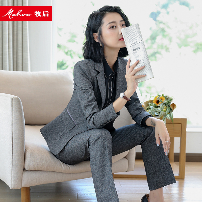 Work clothes suit women's clothes suit Korean version Fashion women's suit jacket workwear office interview is loading the new