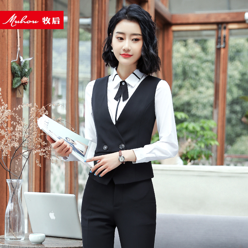 Business suit waistcoat A women's clothing fixture Career suit Korea Fashion sashimi girl Kan Shoulder Short student Fall