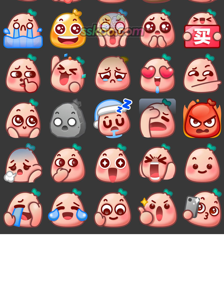 小红书Emoji短视频表情包透明图片gif可爱卡通免扣PNG设计素材插图2