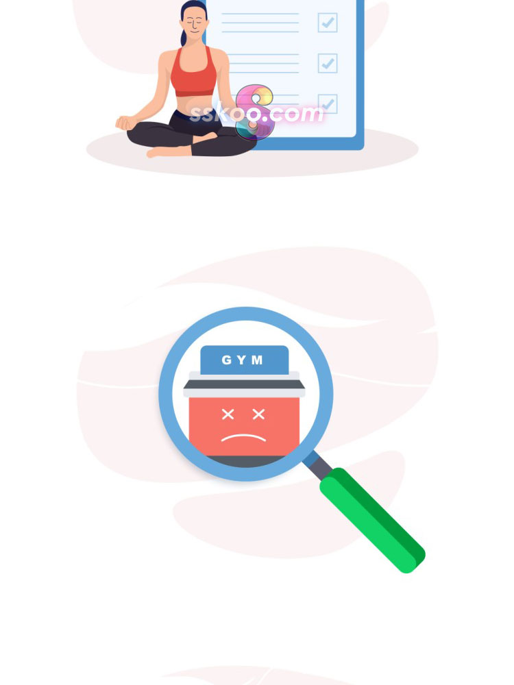 户外健身瑜珈跑步骑车运动插画绘画插图AI矢量SVG设计Sketch素材插图11