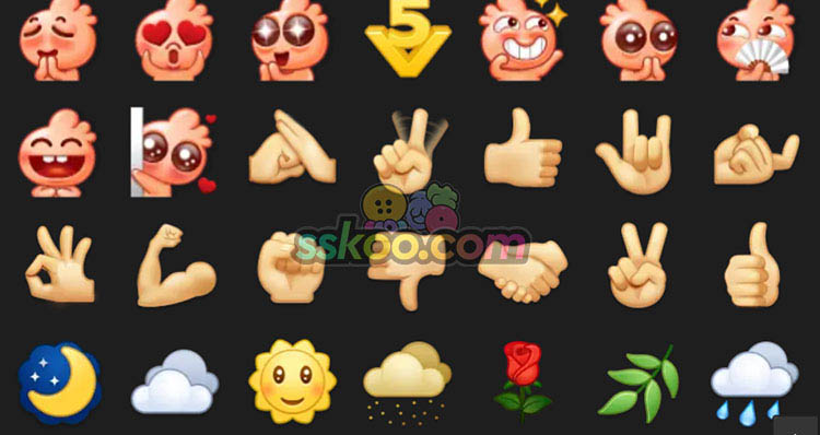 微博Emoji表情包透明表情狗头滑稽打call草泥马免扣PNG设计素材插图3