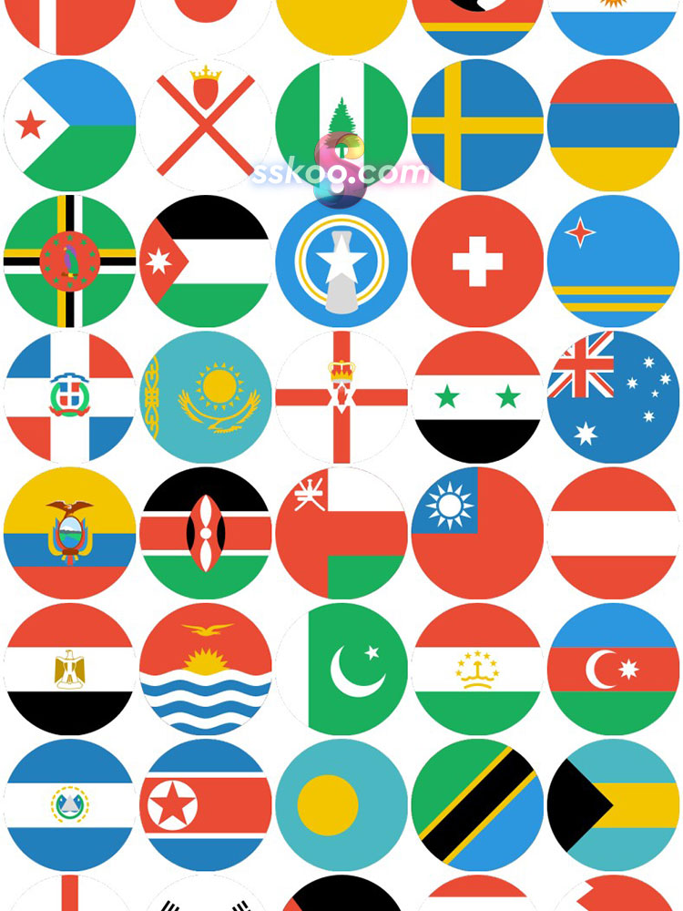 世界各国旗帜国旗APP UI图标ICON插画sketch设计素材插图4