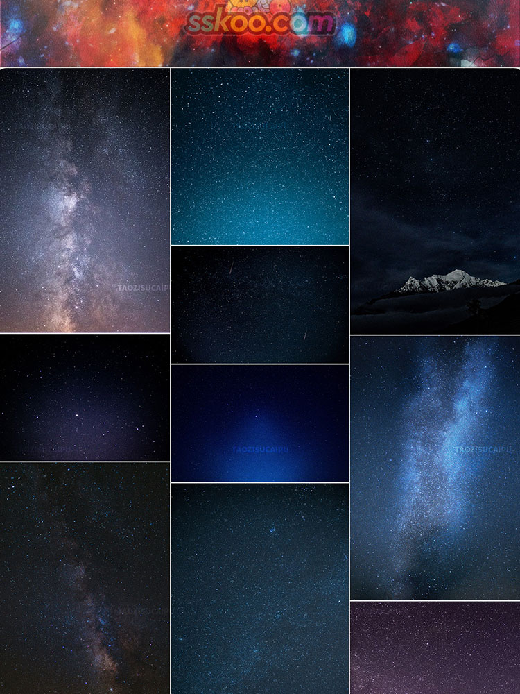 银河宇宙星空夜空星云粒子大数据可视化科幻背景高清摄影图片素材插图4