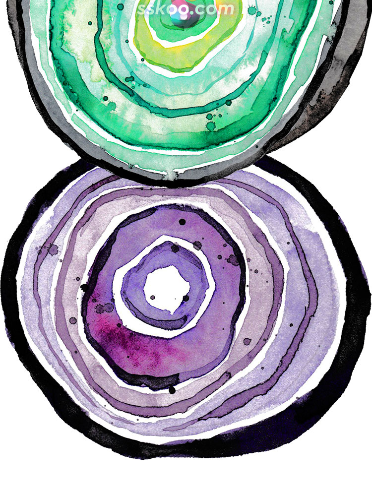 水晶宝石钻石手绘水彩剪贴插画PNG免扣AI矢量背景透明PSD设计素材插图13