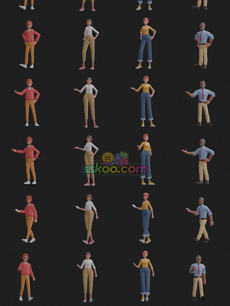 3D立体金融理财人物pose角色插图插画png免扣blender设计PPT素材插图11