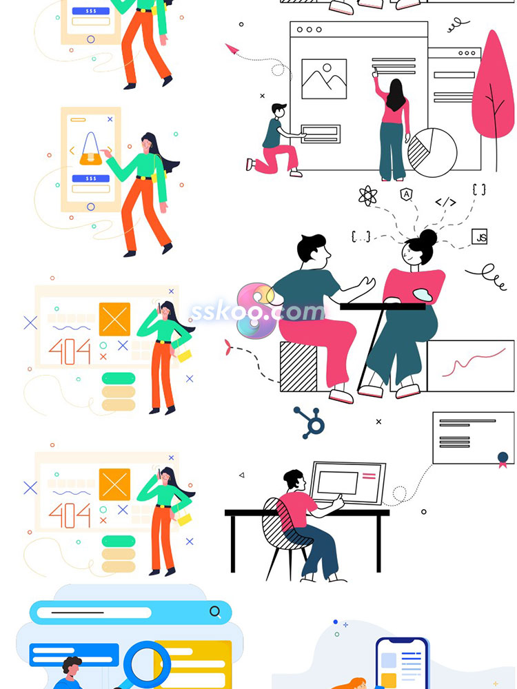 办公工作场景商人经理形象插画绘画插图AI矢量SVG设计Sketch素材插图17