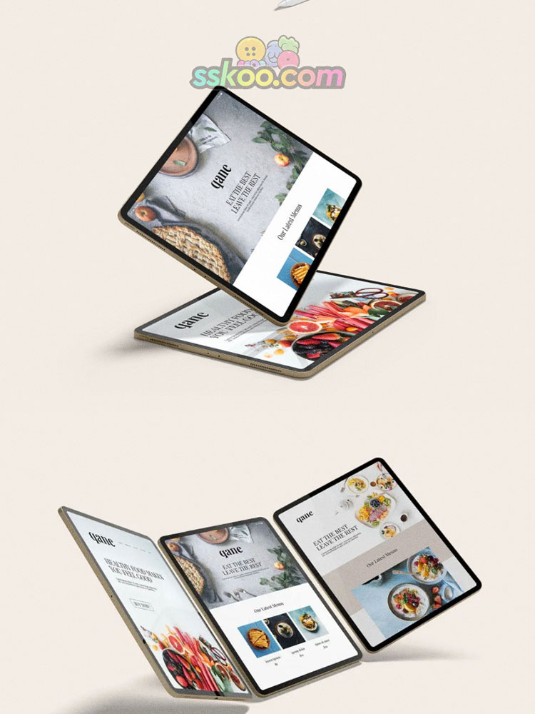 整套平板电脑iPad Pro设备模型WEB网页UI作品展示样机PSD设计素材插图5