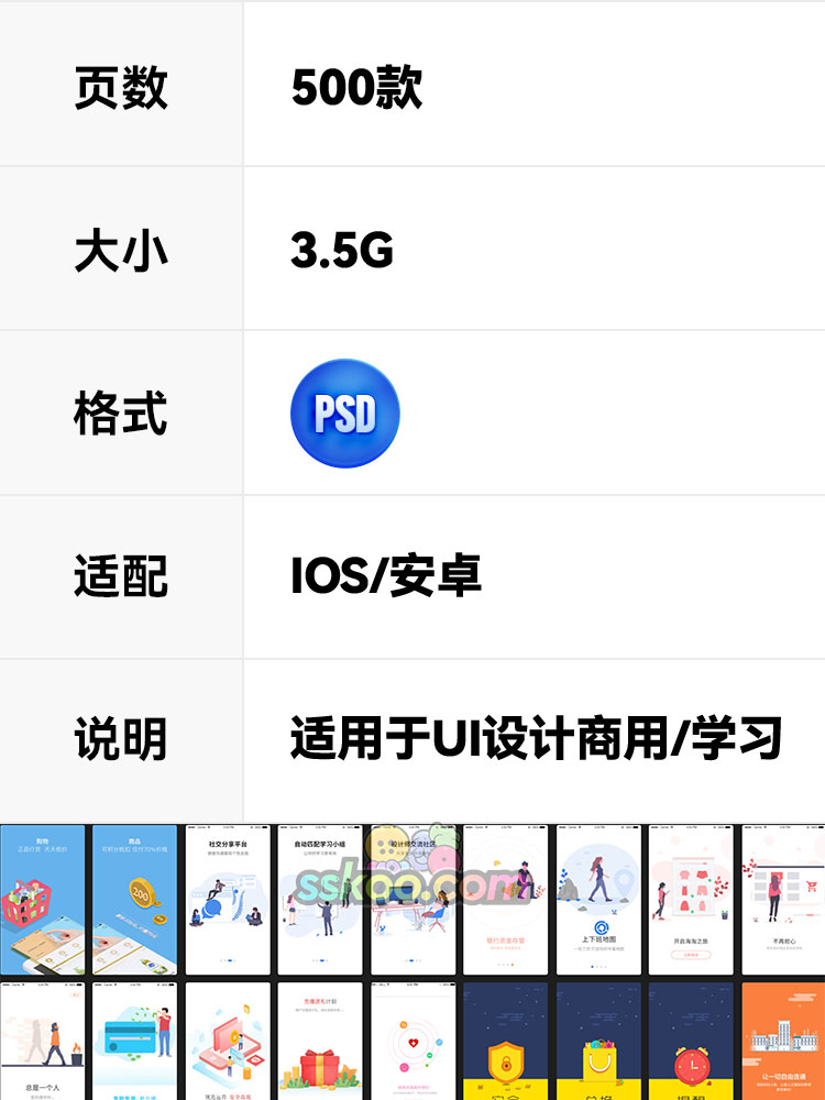 中文APP引导页启动页闪屏活动页插画UI界面PSD源文件设计PS素材插图1