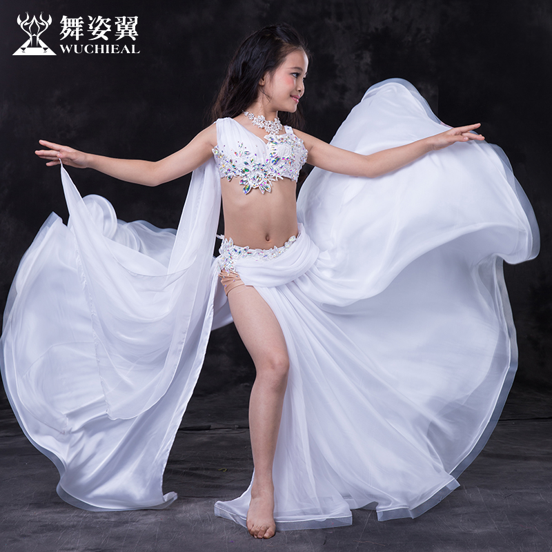 Dancing and gesture winged children's belly dance with a spring dress new oriental dance performance Giant Swing Skirt Suit RT107